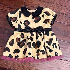 Leopard Print Baby Dress with Bow